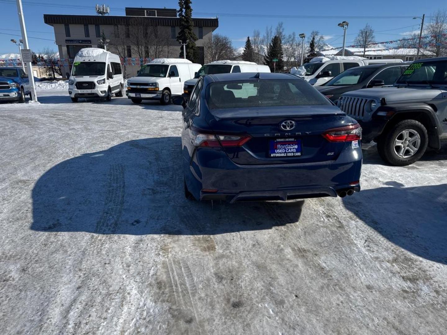 2024 BLUE TOYOTA CAMRY SE NIGHT SHADE (4T1S11AK9RU) with an 2.5L engine, Automatic transmission, located at 929 East 8th Ave, Anchorage, AK, 99501, (907) 274-2277, 61.214783, -149.866074 - Photo#2