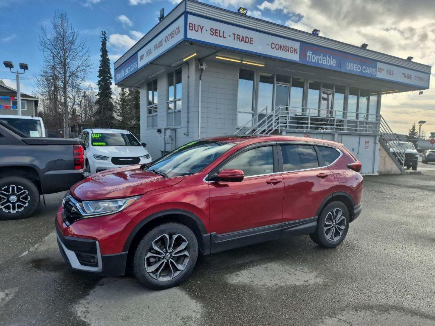 2020 RED HONDA CR-V EX (5J6RW2H5XLA) with an 1.5L engine, Continuously Variable transmission, located at 929 East 8th Ave, Anchorage, AK, 99501, (907) 274-2277, 61.214783, -149.866074 - Photo#1