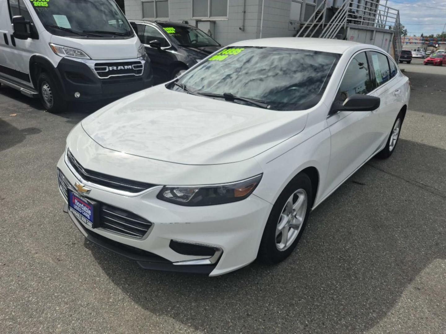 2018 WHITE CHEVROLET MALIBU LS (1G1ZB5STXJF) with an 1.5L engine, Automatic transmission, located at 929 East 8th Ave, Anchorage, AK, 99501, (907) 274-2277, 61.214783, -149.866074- Photo#0