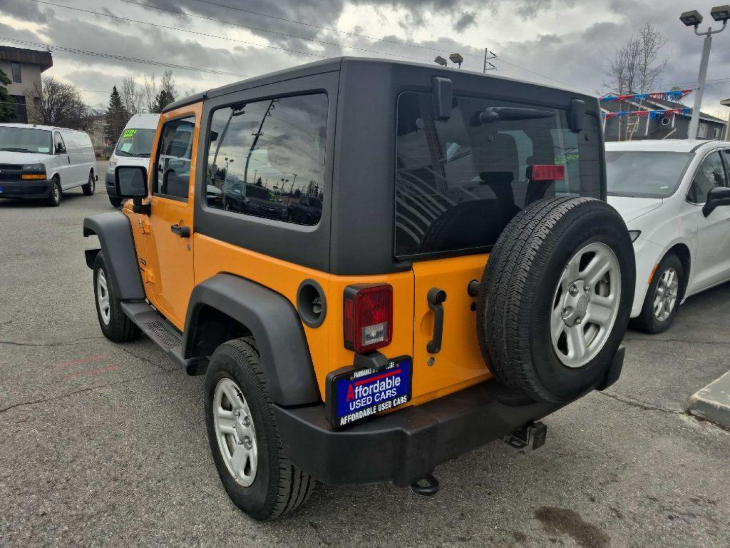 2012 ORANGE JEEP WRANGLER SPORT (1C4AJWAGXCL) with an 3.6L engine, Automatic transmission, located at 929 East 8th Ave, Anchorage, AK, 99501, (907) 274-2277, 61.214783, -149.866074 - Photo#3
