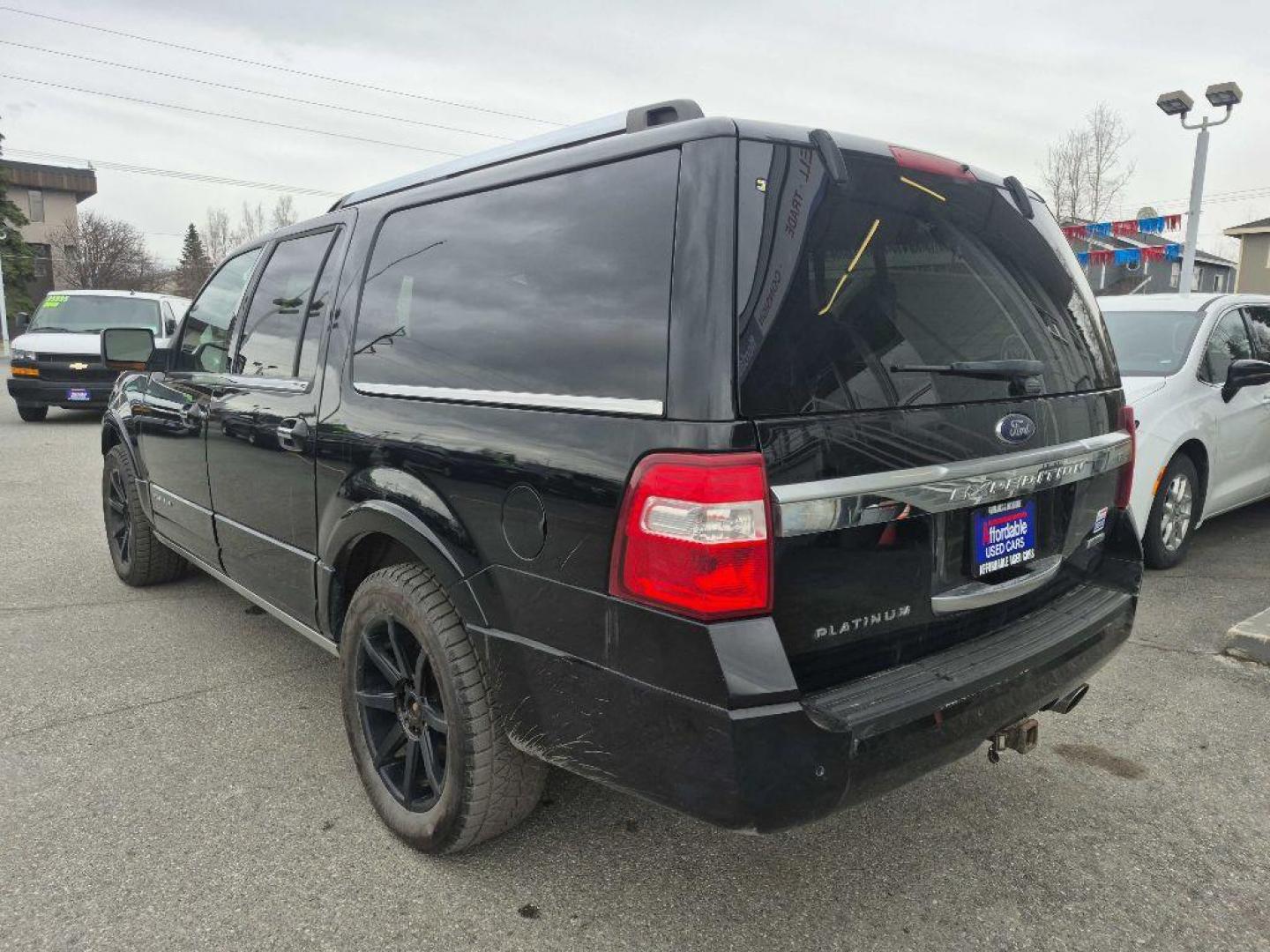 2017 BLACK FORD EXPEDITION EL PLATINUM (1FMJK1MT5HE) with an 3.5L engine, Automatic transmission, located at 929 East 8th Ave, Anchorage, AK, 99501, (907) 274-2277, 61.214783, -149.866074 - Photo#2