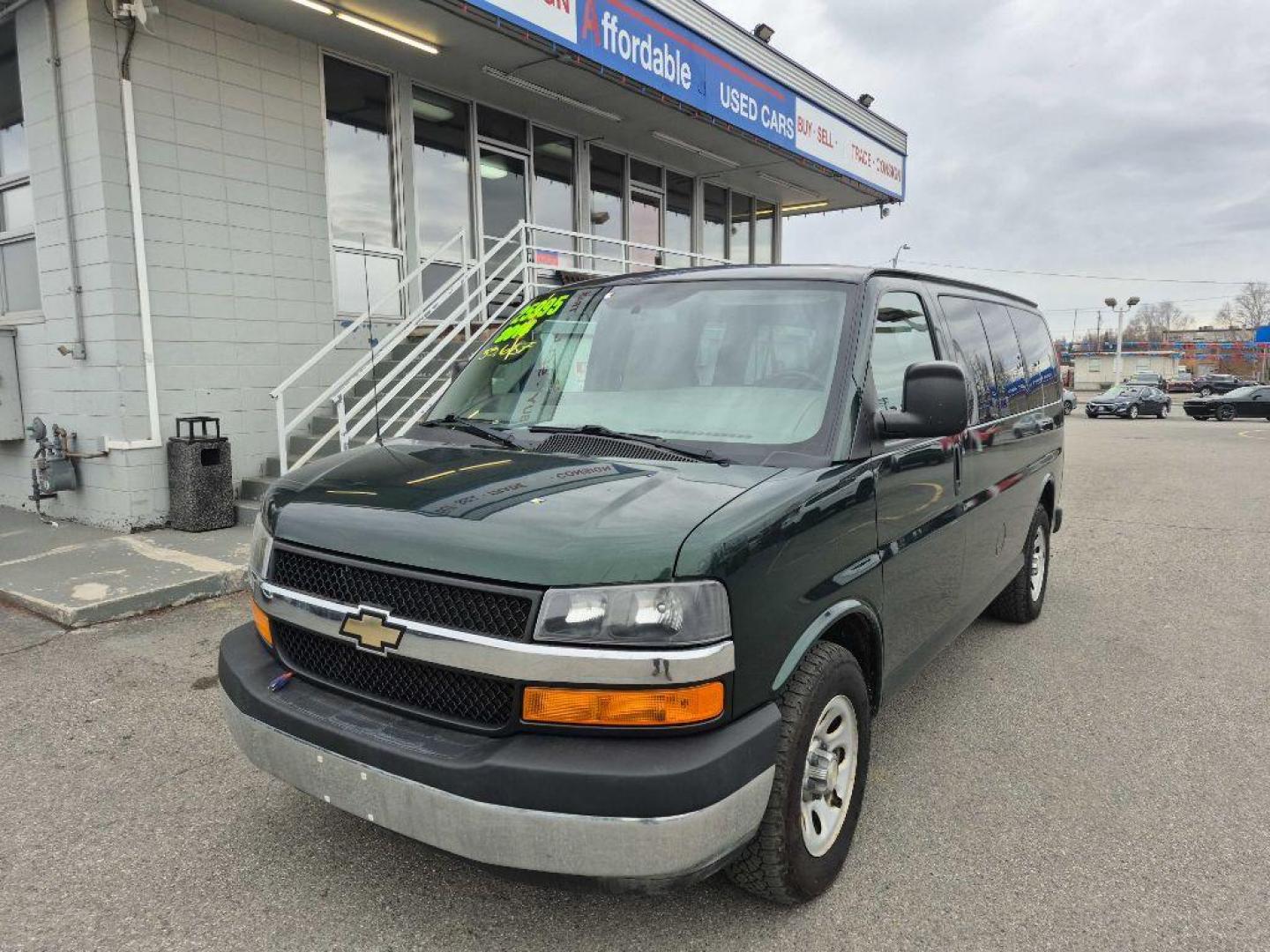 2014 GREEN CHEVROLET EXPRESS G1500 LT (1GNSHCF42E1) with an 5.3L engine, Automatic transmission, located at 929 East 8th Ave, Anchorage, AK, 99501, (907) 274-2277, 61.214783, -149.866074 - Photo#0