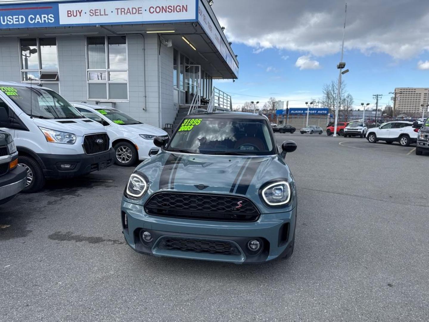 2023 GREEN MINI COOPER S COUNTRYMAN ALL4 (WMZ83BR09P3) with an 2.0L engine, Automatic transmission, located at 929 East 8th Ave, Anchorage, AK, 99501, (907) 274-2277, 61.214783, -149.866074 - Photo#0