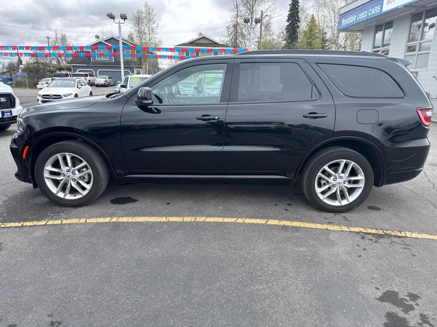 2025 BLACK DODGE DURANGO GT (1C4RDJDG3SC) with an 3.6L engine, Automatic transmission, located at 929 East 8th Ave, Anchorage, AK, 99501, (907) 274-2277, 61.214783, -149.866074 - Photo#1