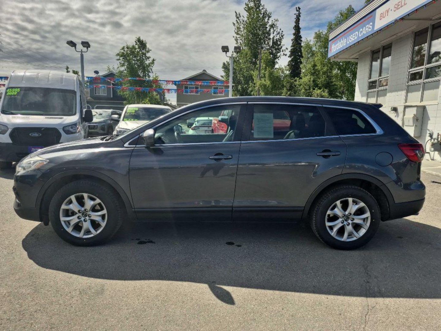 2014 GRAY MAZDA CX-9 TOURING (JM3TB3CA9E0) with an 3.7L engine, Automatic transmission, located at 929 East 8th Ave, Anchorage, AK, 99501, (907) 274-2277, 61.214783, -149.866074- Photo#1