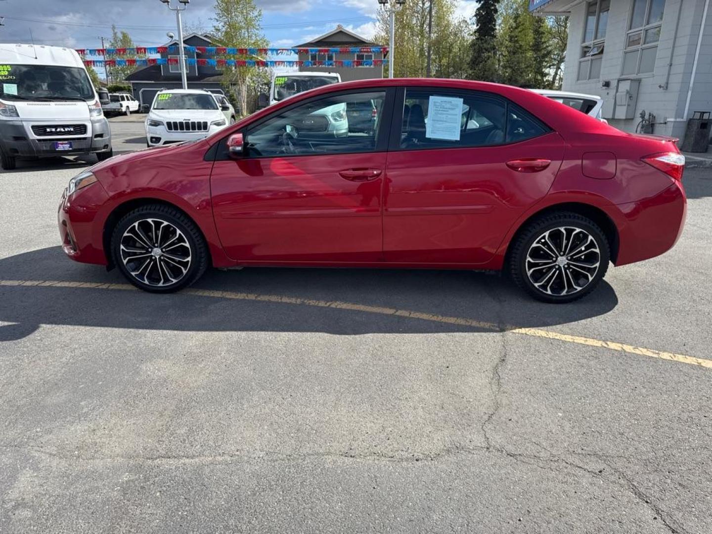 2015 RED TOYOTA COROLLA L (2T1BURHE7FC) with an 1.8L engine, Automatic transmission, located at 929 East 8th Ave, Anchorage, AK, 99501, (907) 274-2277, 61.214783, -149.866074 - Photo#1