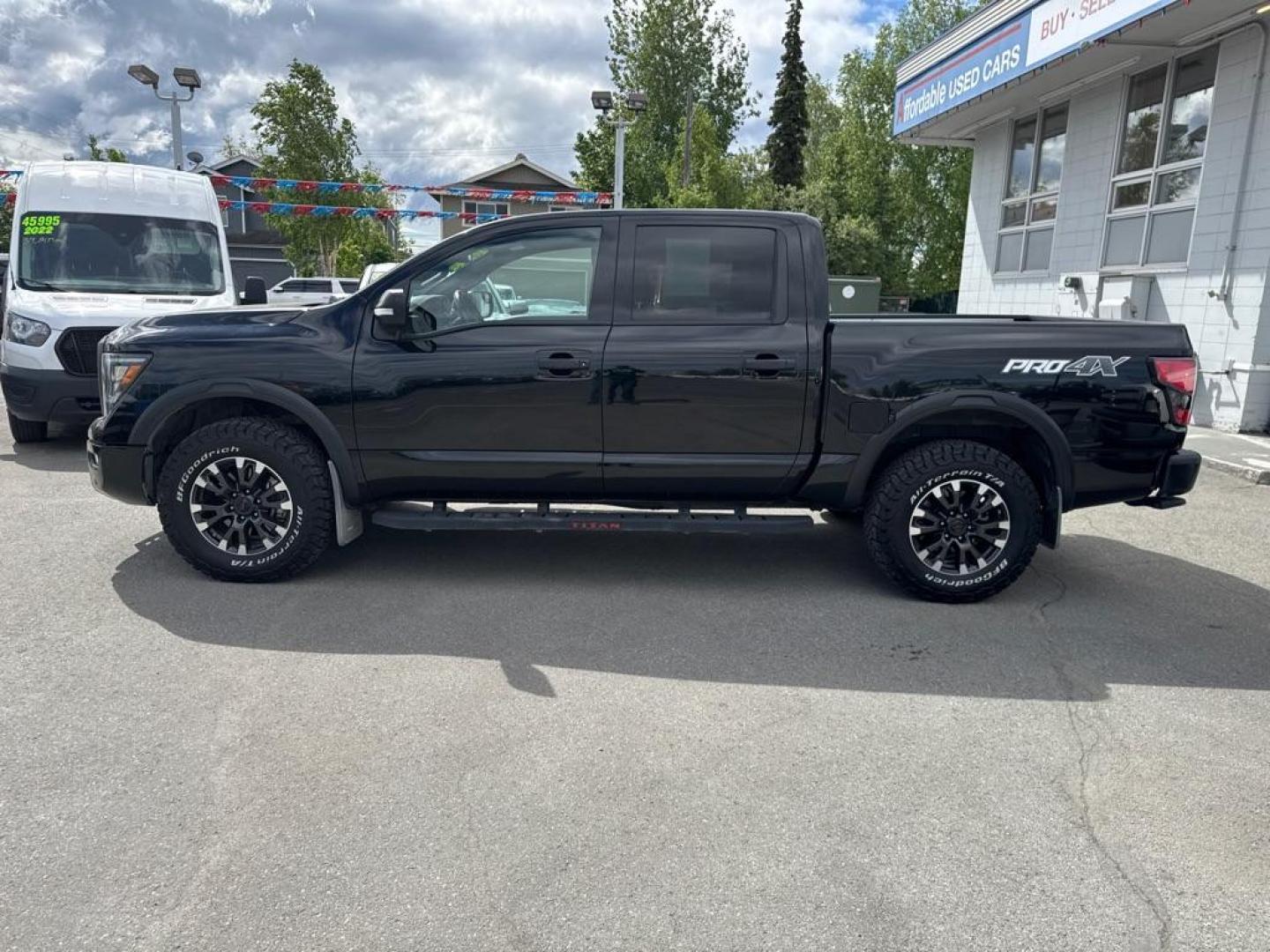 2021 BLACK NISSAN TITAN PRO4X (1N6AA1ED0MN) with an 5.6L engine, Automatic transmission, located at 929 East 8th Ave, Anchorage, AK, 99501, (907) 274-2277, 61.214783, -149.866074 - Photo#1