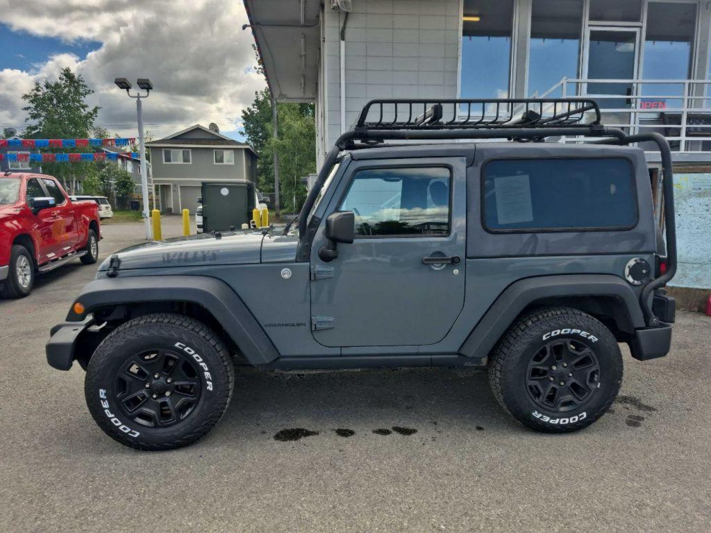 2014 GRAY JEEP WRANGLER SPORT (1C4AJWAG1EL) with an 3.6L engine, Automatic transmission, located at 929 East 8th Ave, Anchorage, AK, 99501, (907) 274-2277, 61.214783, -149.866074 - Photo#1