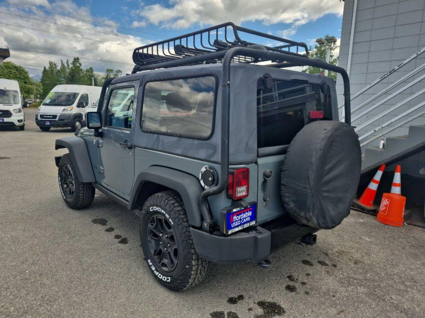 2014 GRAY JEEP WRANGLER SPORT (1C4AJWAG1EL) with an 3.6L engine, Automatic transmission, located at 929 East 8th Ave, Anchorage, AK, 99501, (907) 274-2277, 61.214783, -149.866074 - Photo#2