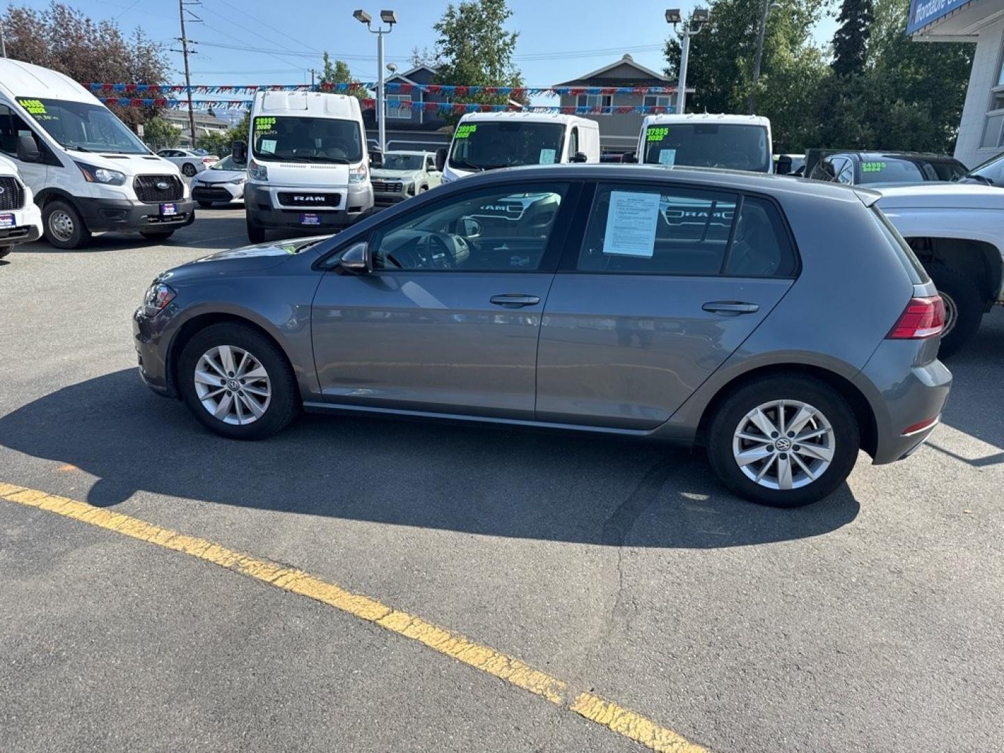 2019 GRAY VOLKSWAGEN GOLF S (3VWG57AU1KM) with an 1.4L engine, Automatic transmission, located at 929 East 8th Ave, Anchorage, AK, 99501, (907) 274-2277, 61.214783, -149.866074- Photo#1