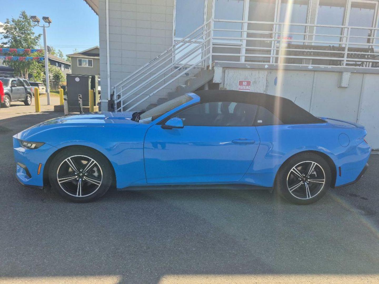 2025 BLUE FORD MUSTANG (1FAGP8UH4S5) with an 2.3L engine, Automatic transmission, located at 929 East 8th Ave, Anchorage, AK, 99501, (907) 274-2277, 61.214783, -149.866074 - Photo#1