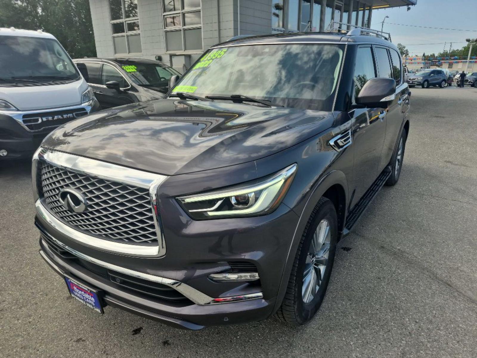 2022 GREY INFINITI QX80 LUXE (JN8AZ2AE5N9) with an 5.6L engine, Automatic transmission, located at 929 East 8th Ave, Anchorage, AK, 99501, (907) 274-2277, 61.214783, -149.866074 - Photo#0