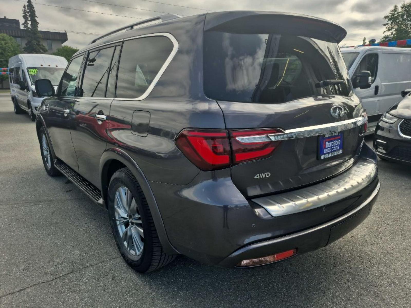 2022 GREY INFINITI QX80 LUXE (JN8AZ2AE5N9) with an 5.6L engine, Automatic transmission, located at 929 East 8th Ave, Anchorage, AK, 99501, (907) 274-2277, 61.214783, -149.866074 - Photo#2