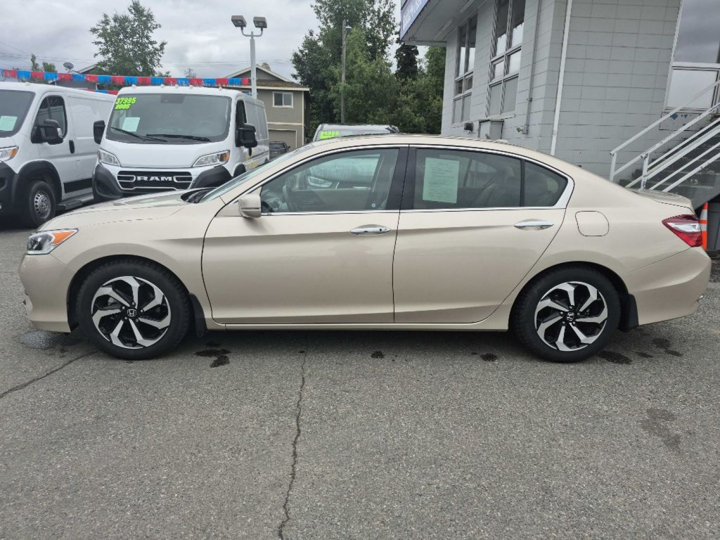 2017 GOLD HONDA ACCORD EXL (1HGCR3F86HA) with an 3.5L engine, Automatic transmission, located at 929 East 8th Ave, Anchorage, AK, 99501, (907) 274-2277, 61.214783, -149.866074- Photo#1