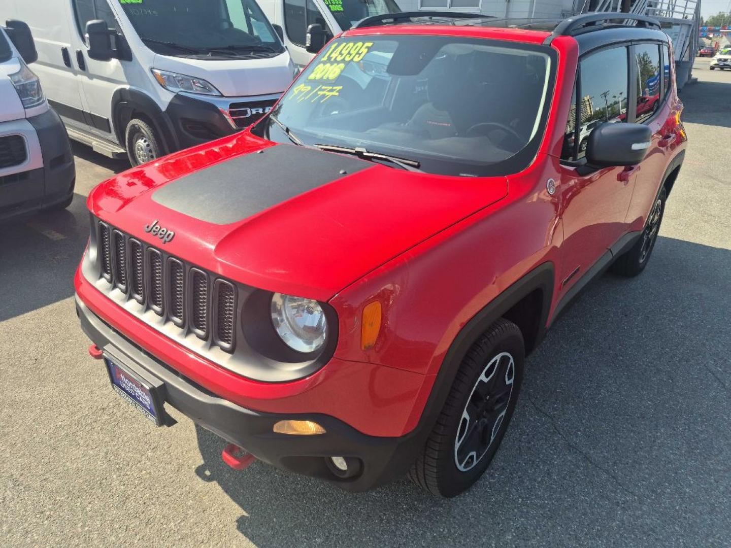 2016 RED JEEP RENEGADE TRAILHAWK (ZACCJBCT2GP) with an 2.4L engine, Automatic transmission, located at 929 East 8th Ave, Anchorage, AK, 99501, (907) 274-2277, 61.214783, -149.866074- Photo#0