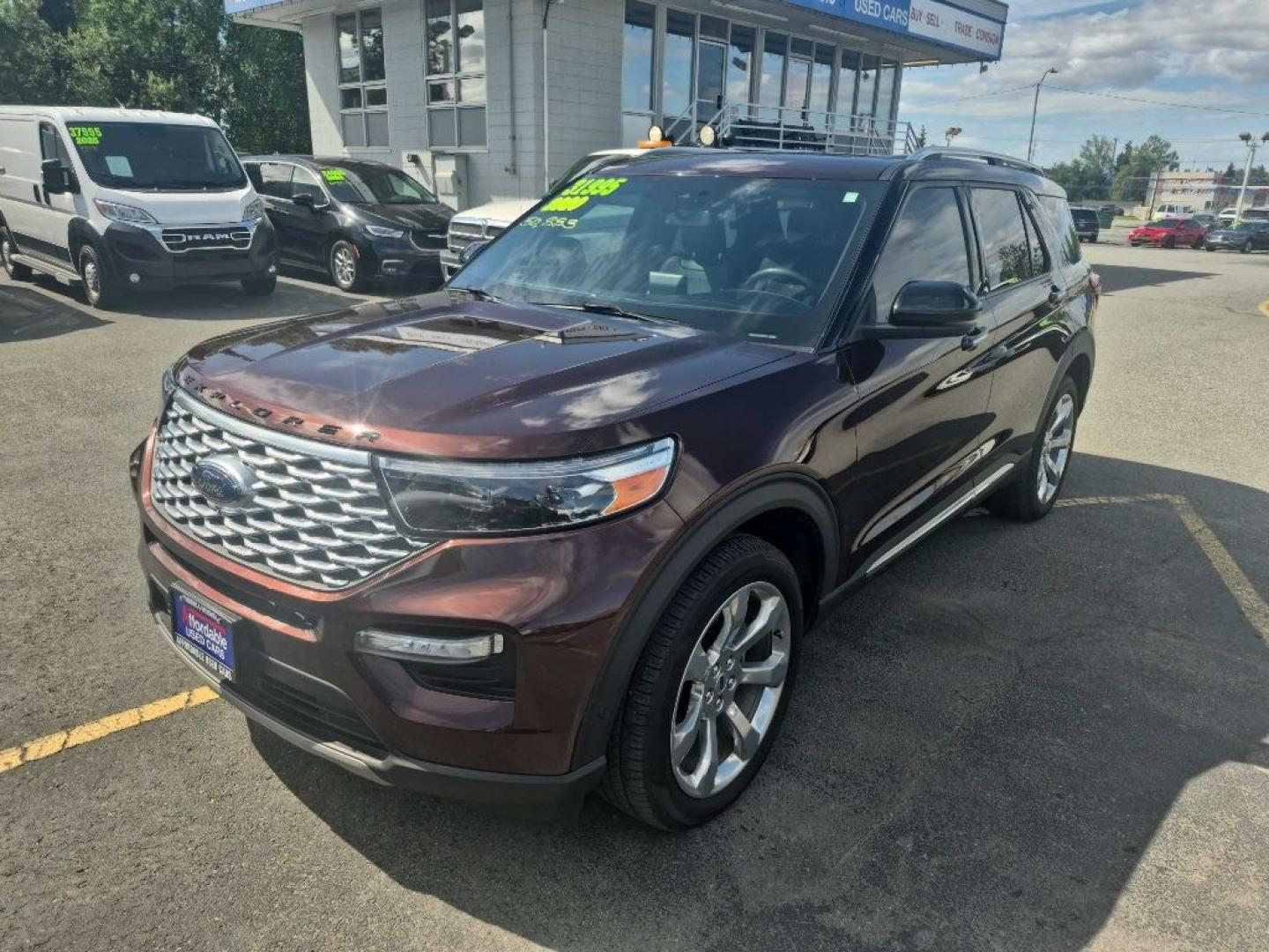 2020 MAROON FORD EXPLORER PLATINUM (1FM5K8HC3LG) with an 3.0L engine, Automatic transmission, located at 929 East 8th Ave, Anchorage, AK, 99501, (907) 274-2277, 61.214783, -149.866074- Photo#0