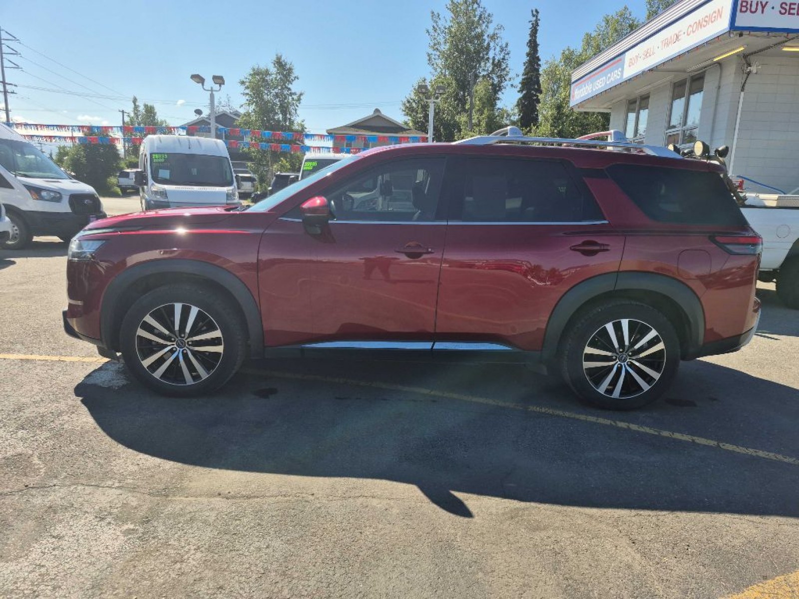 2023 RED NISSAN PATHFINDER PLATINUM (5N1DR3DJ7PC) with an 3.5L engine, Automatic transmission, located at 929 East 8th Ave, Anchorage, AK, 99501, (907) 274-2277, 61.214783, -149.866074 - Photo#1