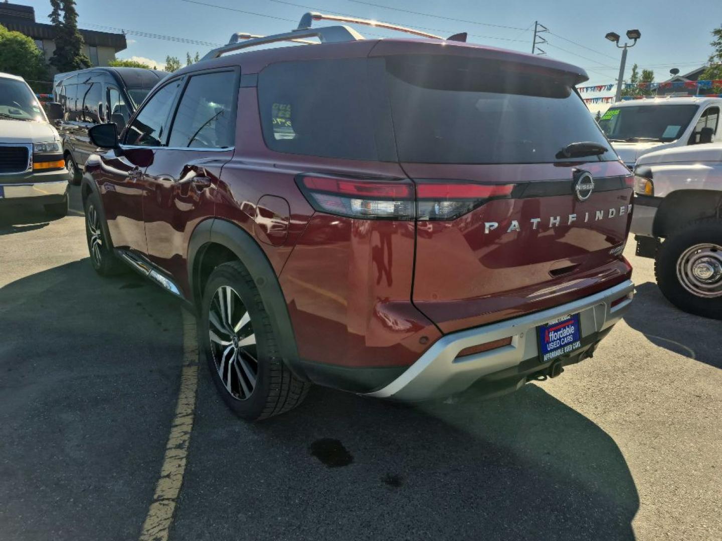 2023 RED NISSAN PATHFINDER PLATINUM (5N1DR3DJ7PC) with an 3.5L engine, Automatic transmission, located at 929 East 8th Ave, Anchorage, AK, 99501, (907) 274-2277, 61.214783, -149.866074- Photo#2