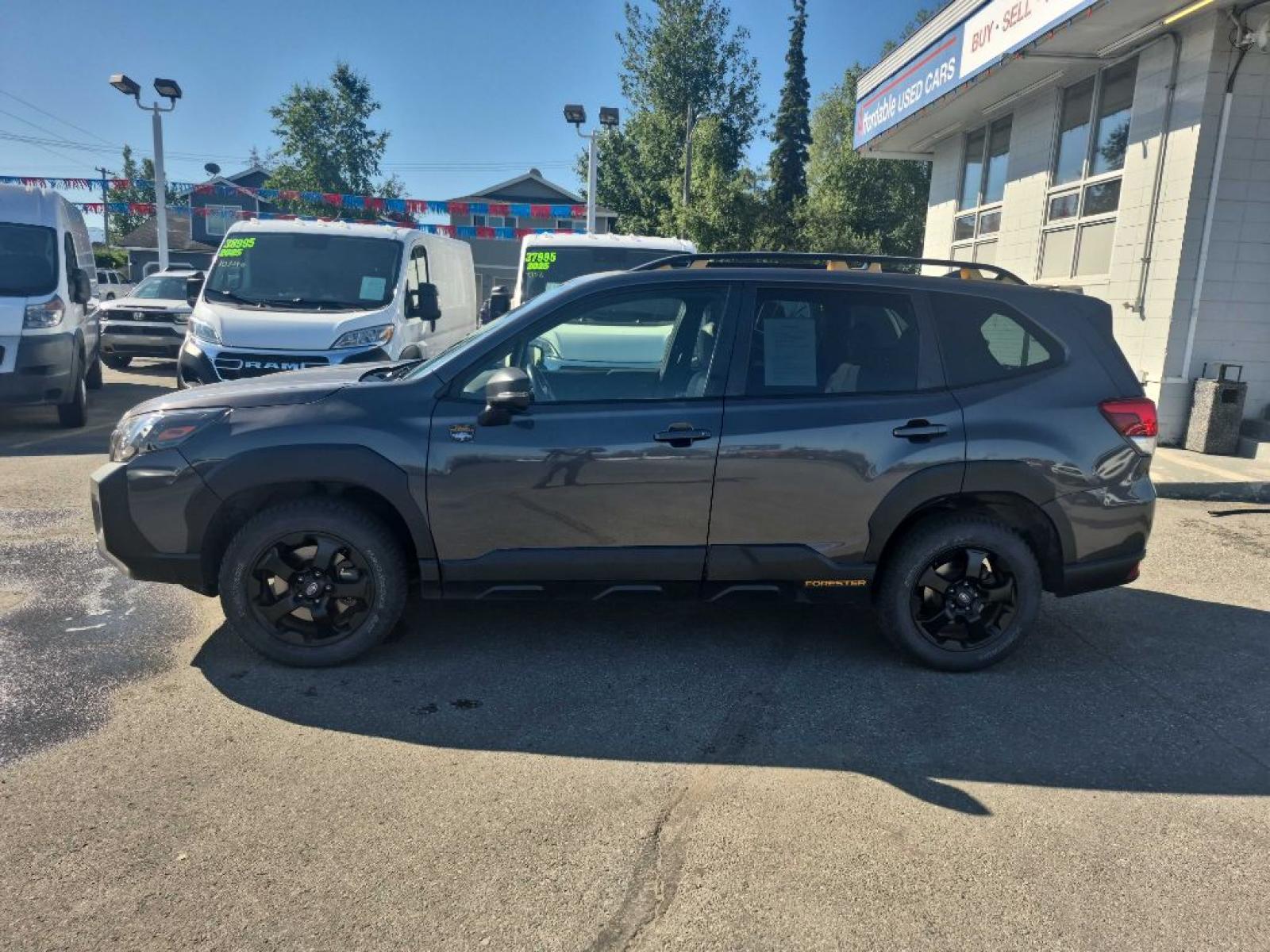 2023 GRAY SUBARU FORESTER WILDERNESS (JF2SKAMC4PH) with an 2.5L engine, Continuously Variable transmission, located at 929 East 8th Ave, Anchorage, AK, 99501, (907) 274-2277, 61.214783, -149.866074 - Photo#1