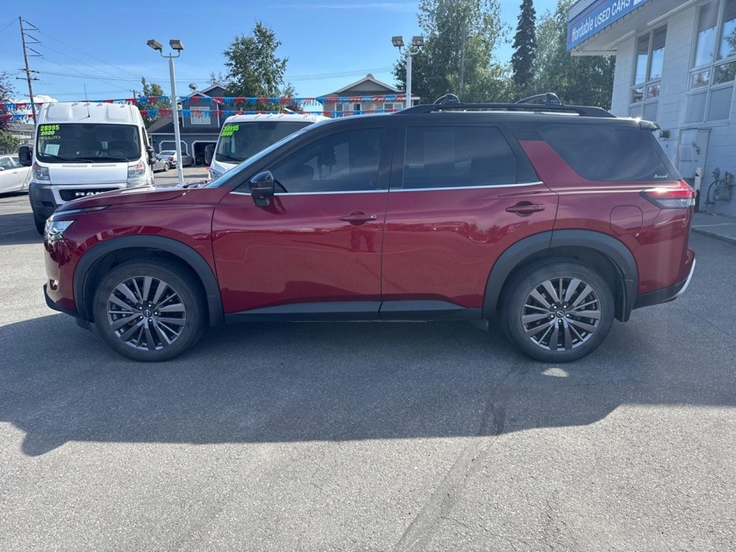 2023 MAROON NISSAN PATHFINDER SL (5N1DR3CD4PC) with an 3.5L engine, Automatic transmission, located at 929 East 8th Ave, Anchorage, AK, 99501, (907) 274-2277, 61.214783, -149.866074- Photo#1