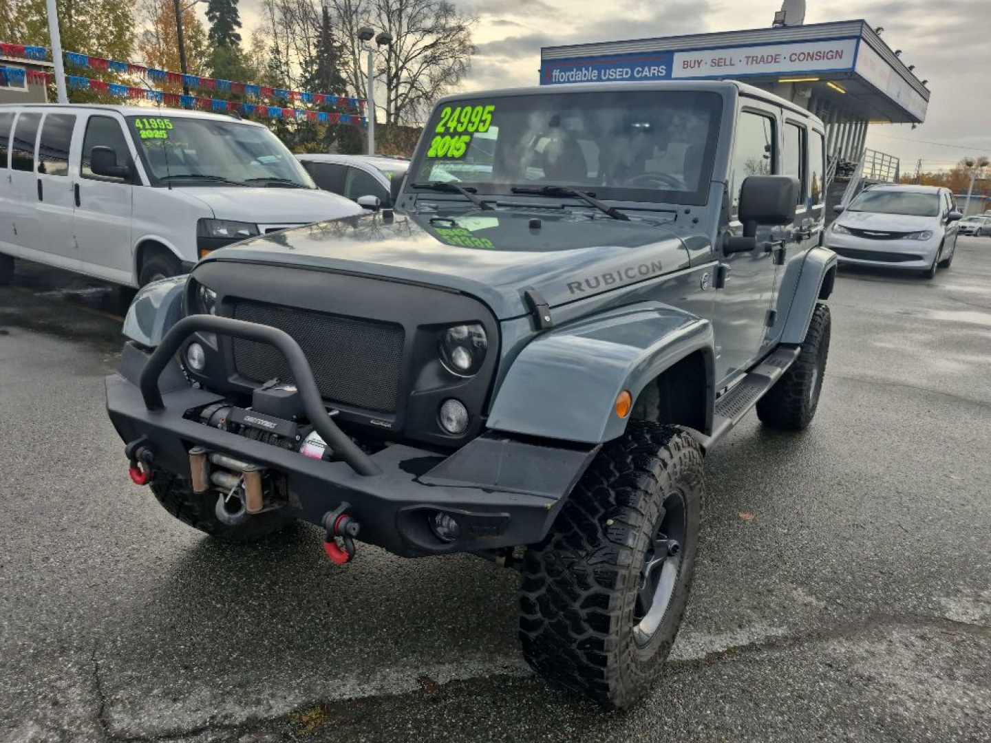 2015 GRAY JEEP WRANGLER UNLIMI RUBICON (1C4BJWFG9FL) with an 3.6L engine, Automatic transmission, located at 929 East 8th Ave, Anchorage, AK, 99501, (907) 274-2277, 61.214783, -149.866074- Photo#0