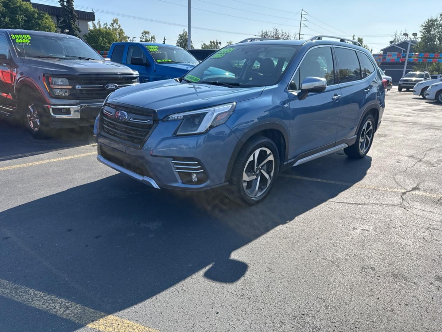 2023 BLUE SUBARU FORESTER TOURING (JF2SKARCXPH) with an 2.5L engine, Continuously Variable transmission, located at 929 East 8th Ave, Anchorage, AK, 99501, (907) 274-2277, 61.214783, -149.866074- Photo#0