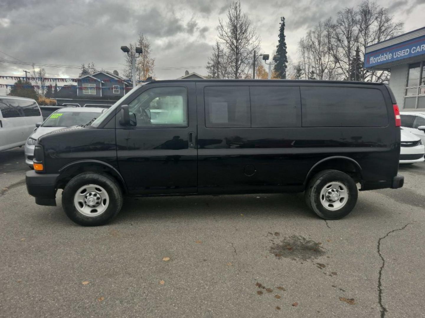 2017 BLACK CHEVROLET EXPRESS G2500 LS (1GNWGEFGXH1) with an 6.0L engine, Continuously Variable transmission, located at 929 East 8th Ave, Anchorage, AK, 99501, (907) 274-2277, 61.214783, -149.866074- Photo#1
