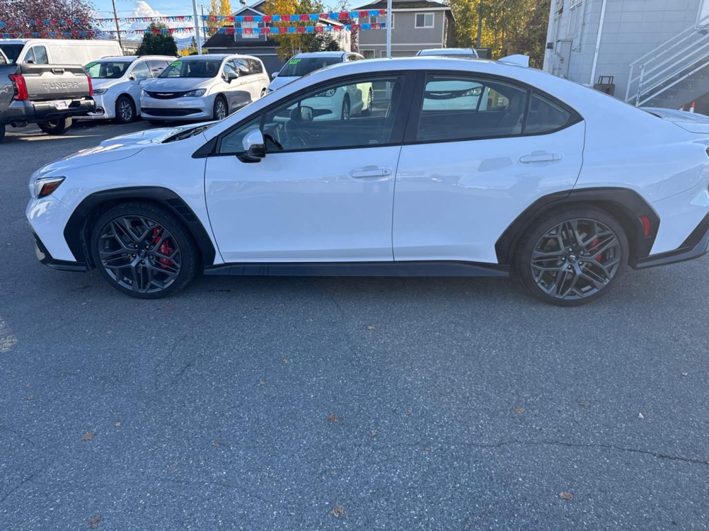 2024 WHITE SUBARU WRX TR (JF1VBAY67R9) with an 2.4L engine, 6-Speed Manual transmission, located at 929 East 8th Ave, Anchorage, AK, 99501, (907) 274-2277, 61.214783, -149.866074- Photo#1
