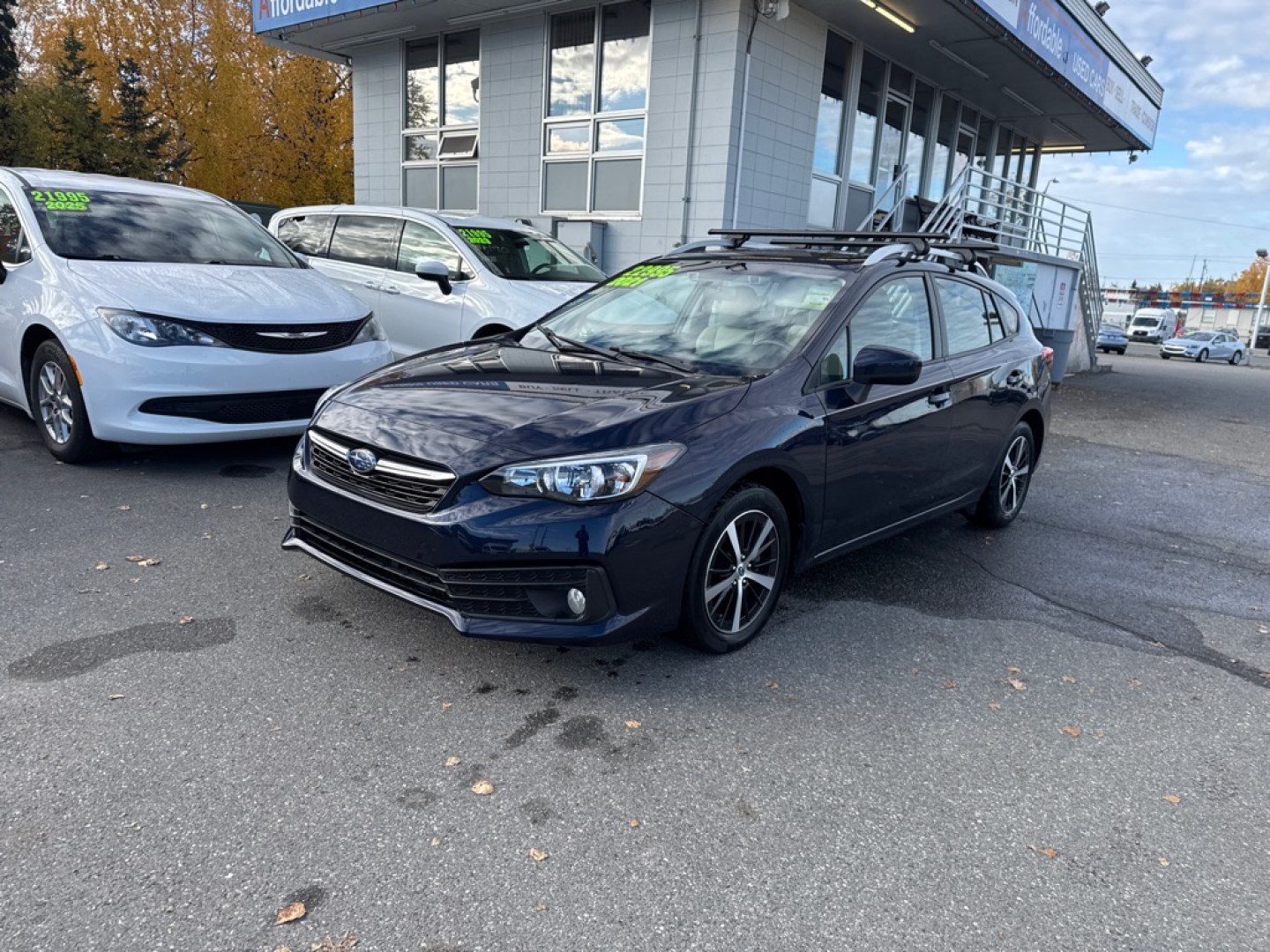 2021 BLUE SUBARU IMPREZA PREMIUM (4S3GTAD60M3) with an 2.0L engine, Continuously Variable transmission, located at 929 East 8th Ave, Anchorage, AK, 99501, (907) 274-2277, 61.214783, -149.866074- Photo#0
