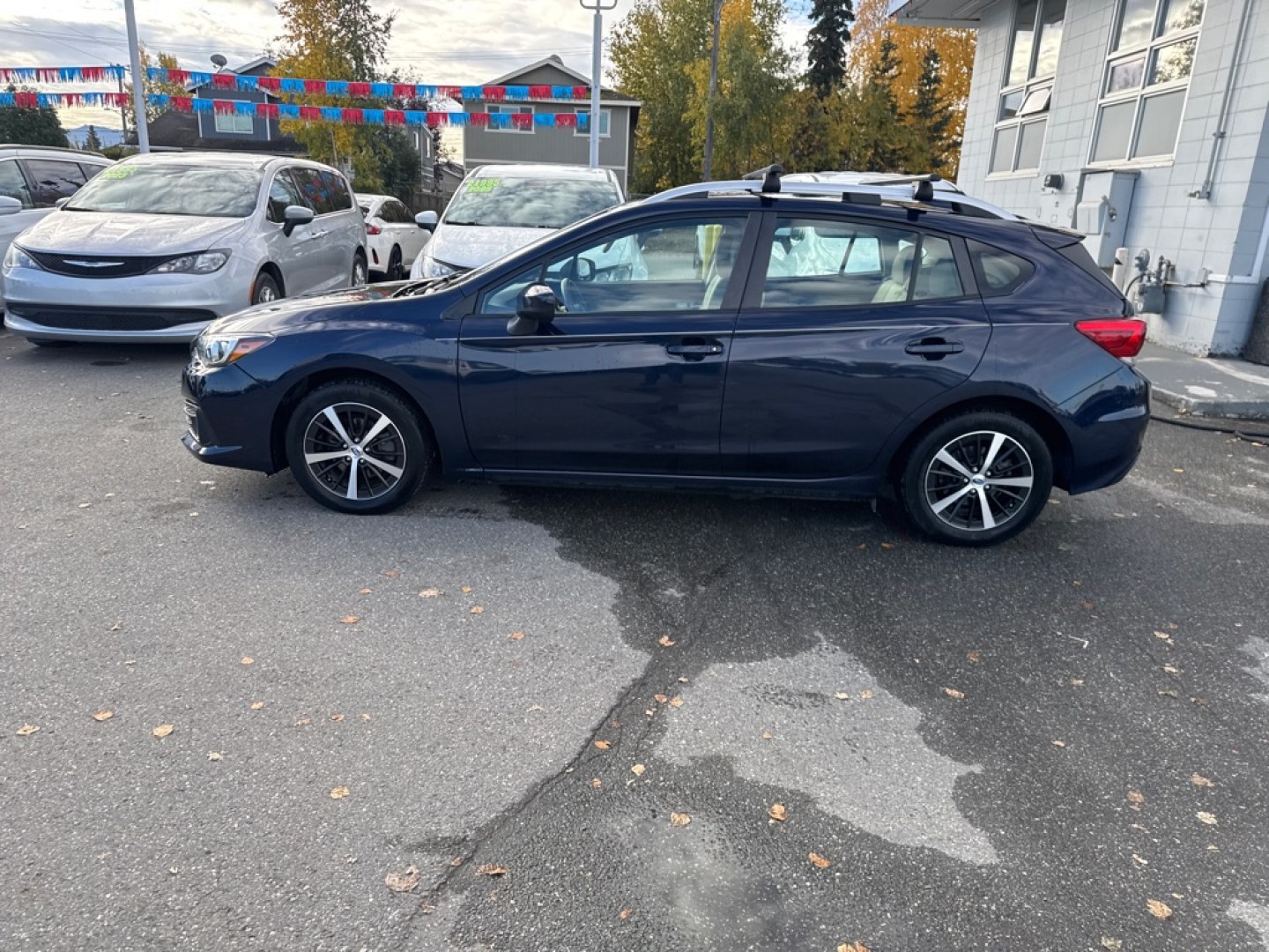 2021 BLUE SUBARU IMPREZA PREMIUM (4S3GTAD60M3) with an 2.0L engine, Continuously Variable transmission, located at 929 East 8th Ave, Anchorage, AK, 99501, (907) 274-2277, 61.214783, -149.866074- Photo#1