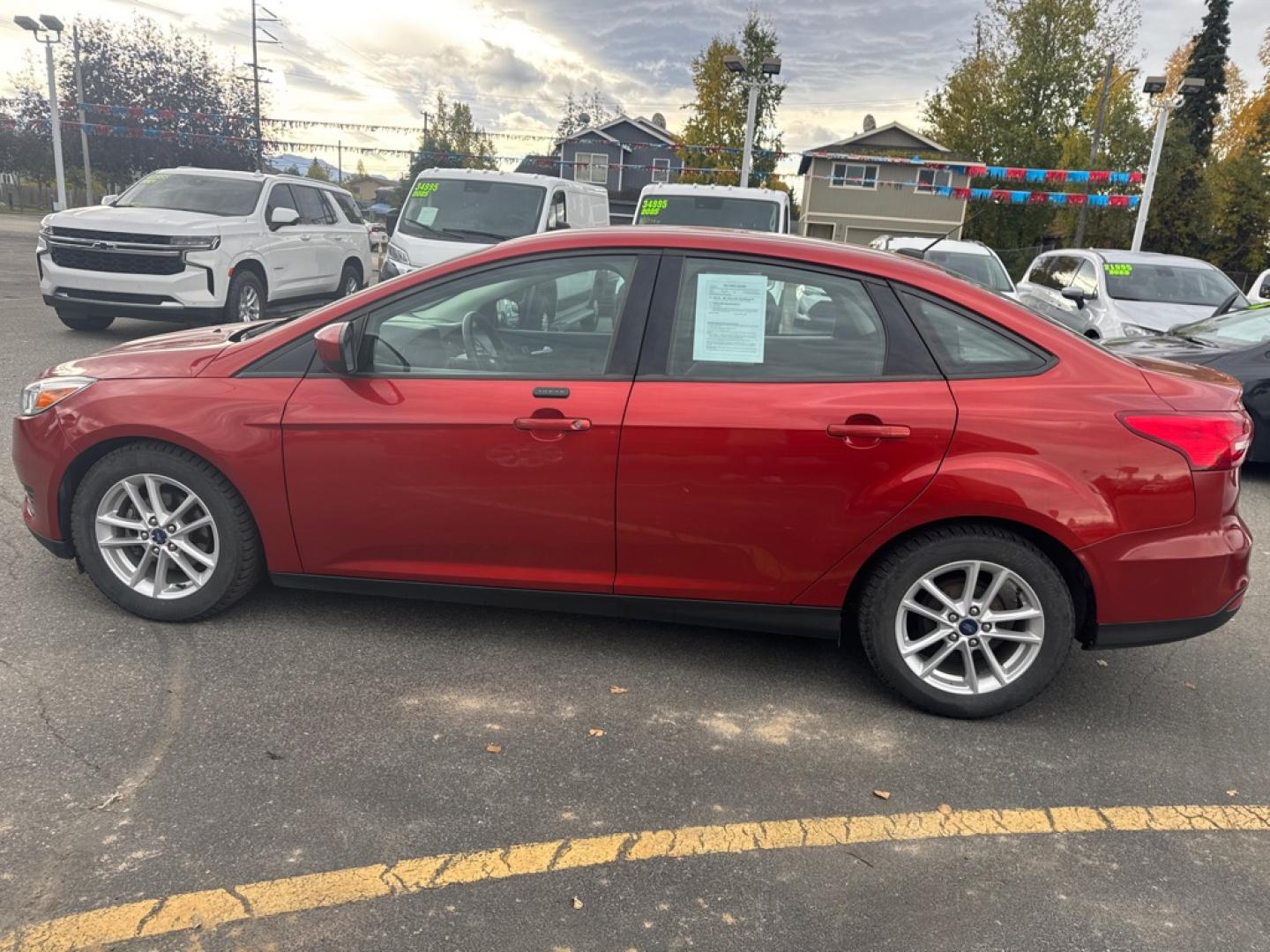 2018 RED FORD FOCUS SE (1FADP3F24JL) with an 2.0L engine, Automatic transmission, located at 929 East 8th Ave, Anchorage, AK, 99501, (907) 274-2277, 61.214783, -149.866074- Photo#1