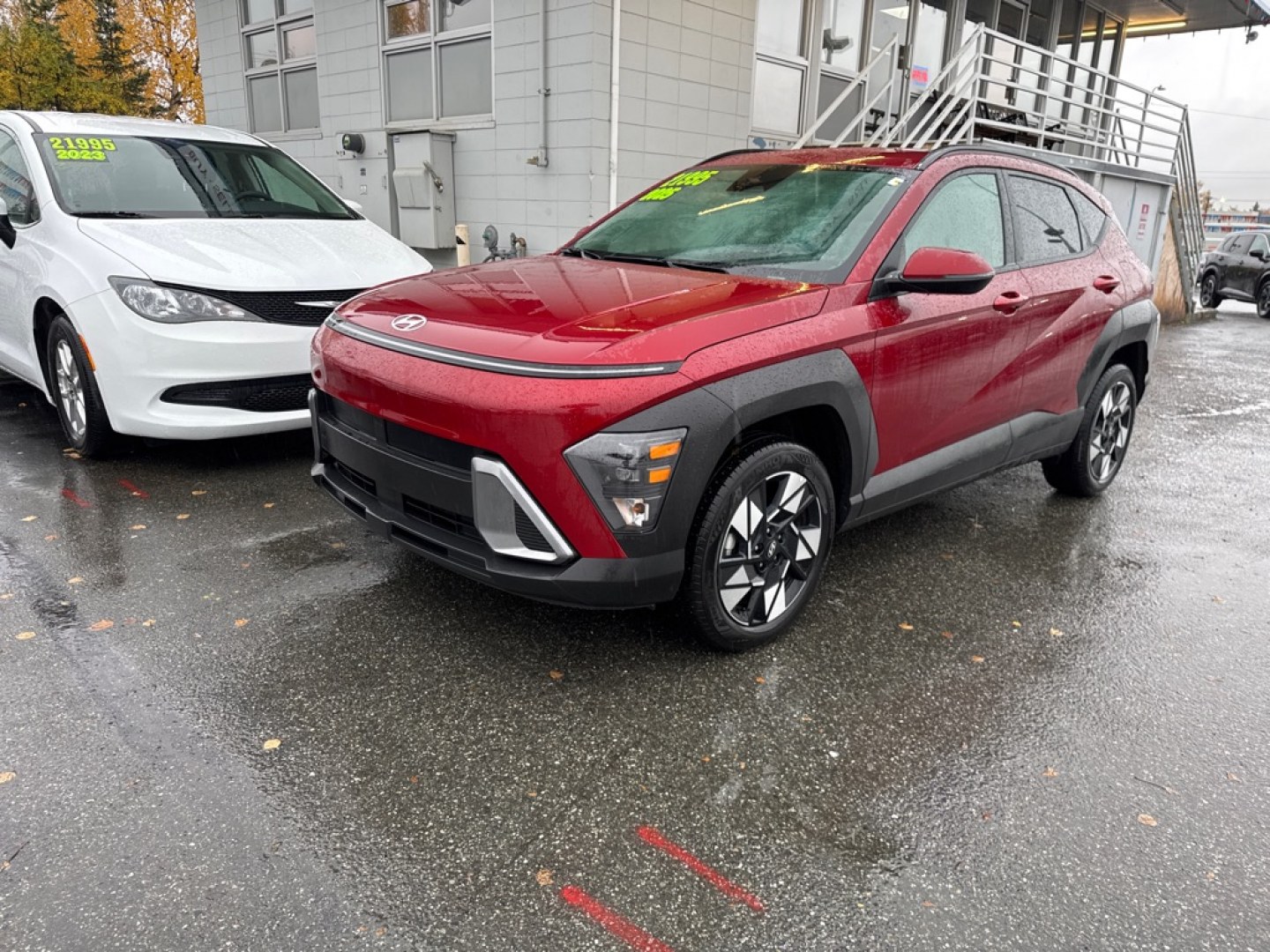 2025 RED HYUNDAI KONA SEL SEL (KM8HBCAB5SU) with an 2.0L engine, Continuously Variable transmission, located at 929 East 8th Ave, Anchorage, AK, 99501, (907) 274-2277, 61.214783, -149.866074- Photo#0