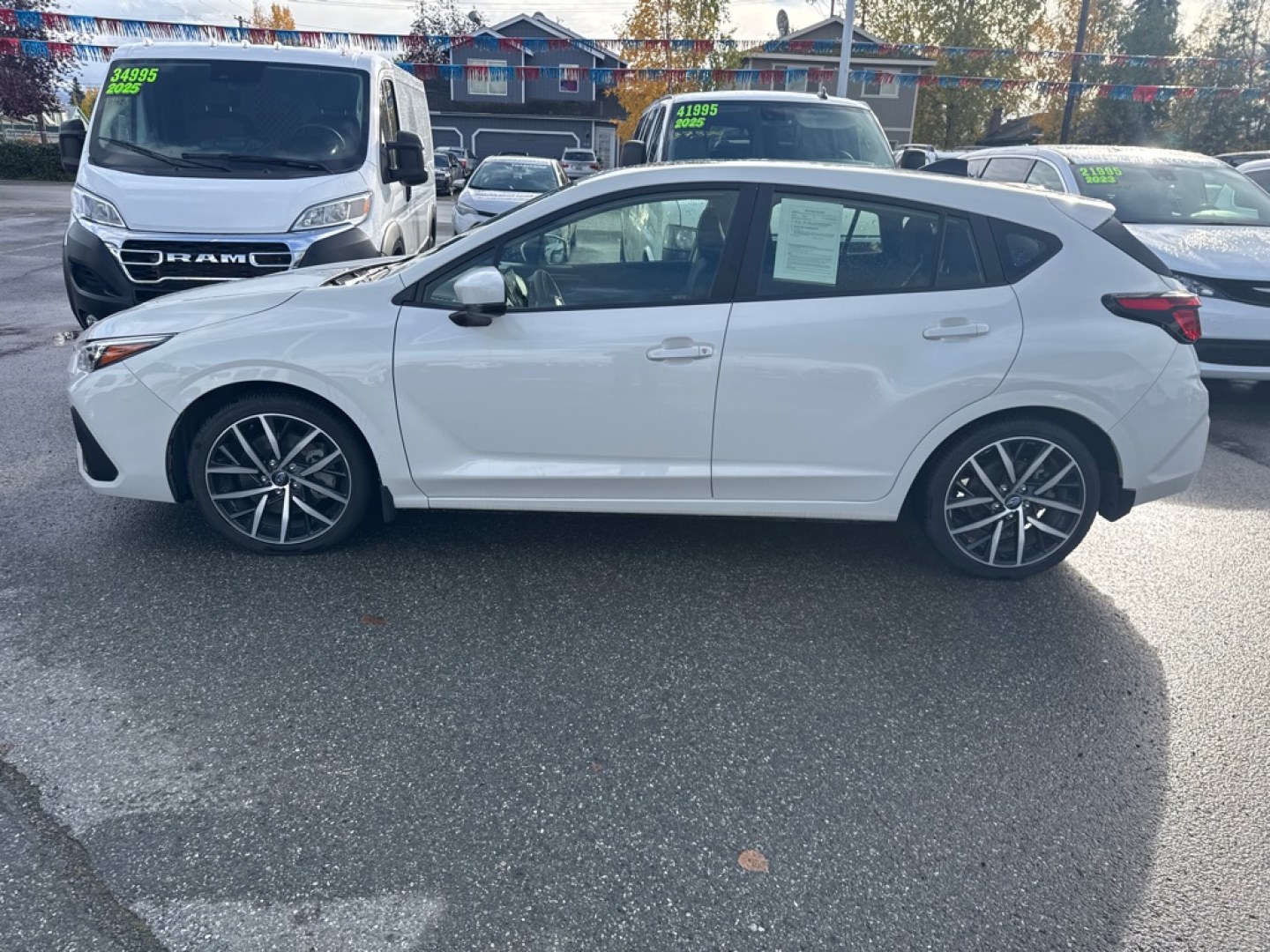 2024 WHITE SUBARU IMPREZA SPORT (JF1GUAFC9R8) with an 2.0L engine, Continuously Variable transmission, located at 929 East 8th Ave, Anchorage, AK, 99501, (907) 274-2277, 61.214783, -149.866074- Photo#1