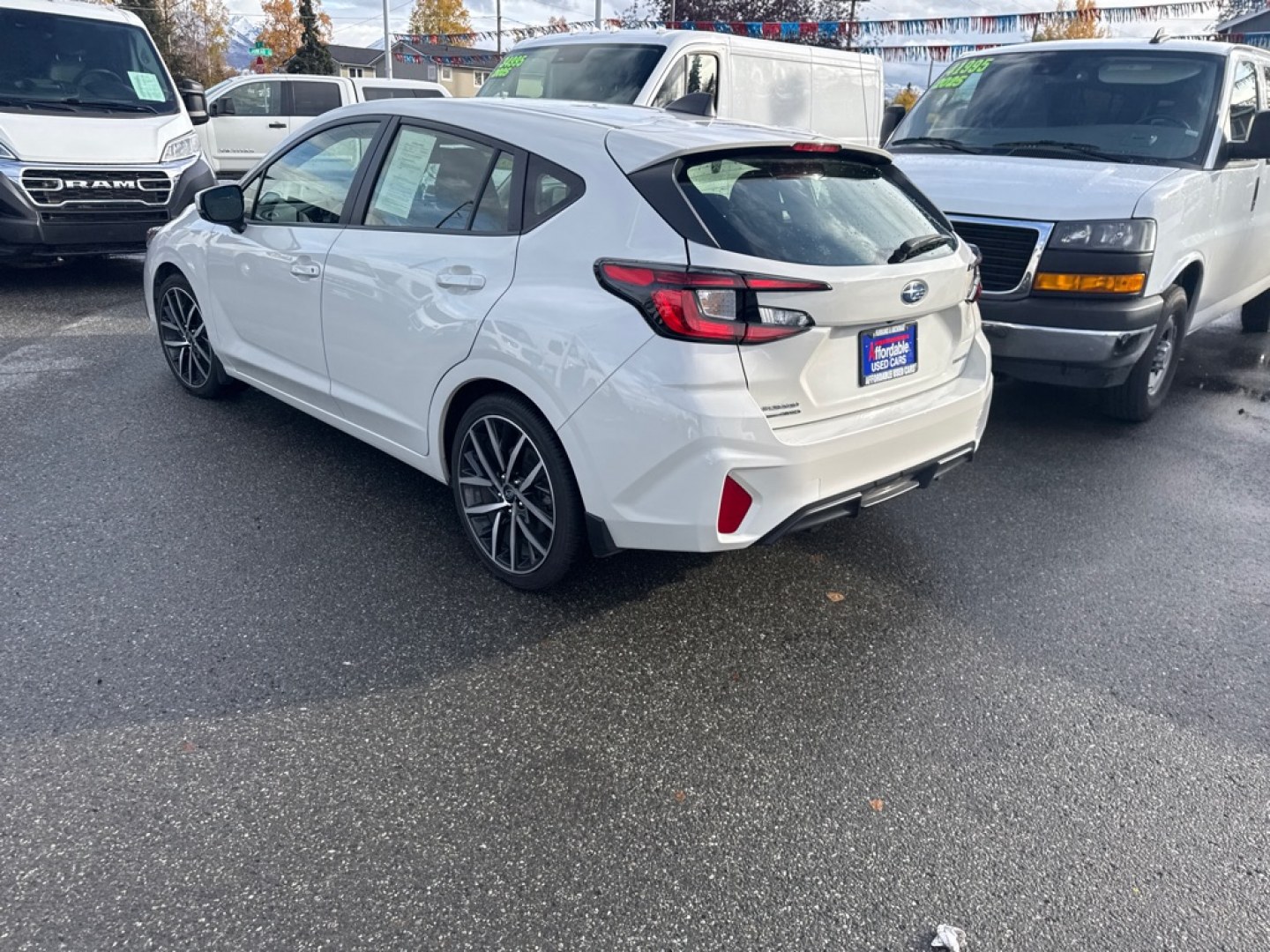 2024 WHITE SUBARU IMPREZA SPORT (JF1GUAFC9R8) with an 2.0L engine, Continuously Variable transmission, located at 929 East 8th Ave, Anchorage, AK, 99501, (907) 274-2277, 61.214783, -149.866074- Photo#2