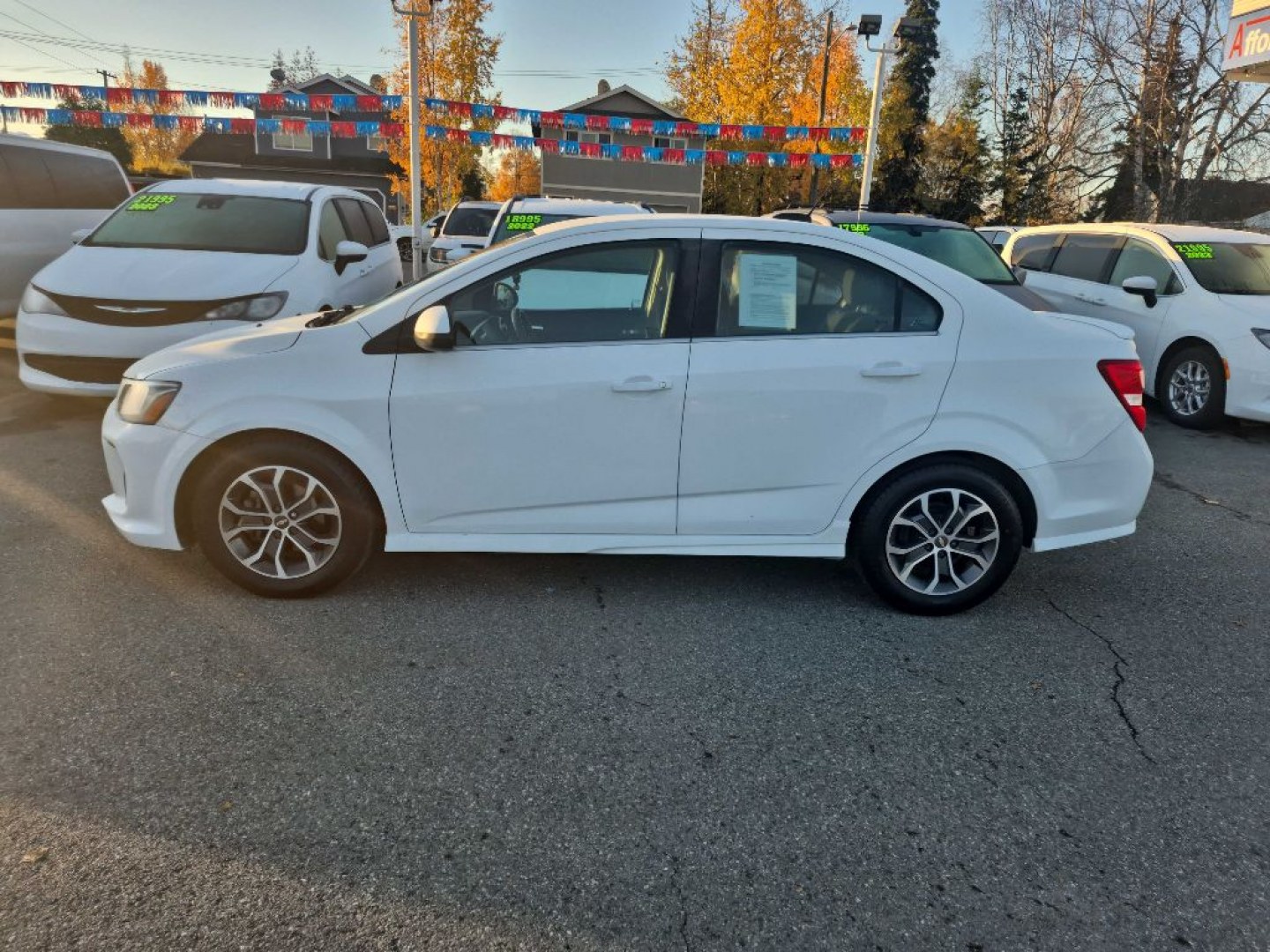 2017 WHITE CHEVROLET SONIC LT (1G1JD5SH4H4) with an 1.8L engine, Automatic transmission, located at 929 East 8th Ave, Anchorage, AK, 99501, (907) 274-2277, 61.214783, -149.866074- Photo#1