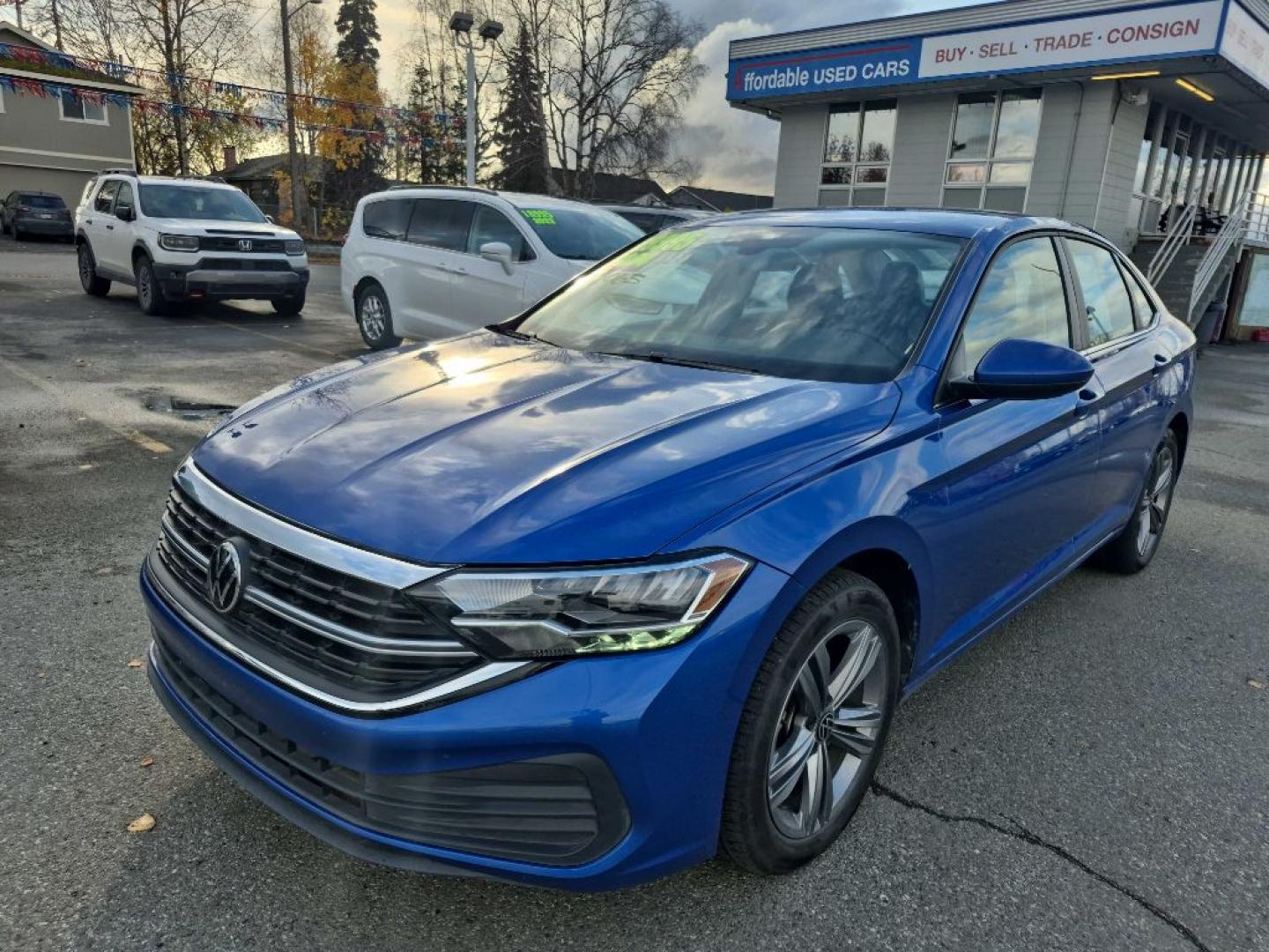2024 BLUE VOLKSWAGEN JETTA SE SE (3VWEM7BU0RM) with an 1.5L engine, Automatic transmission, located at 929 East 8th Ave, Anchorage, AK, 99501, (907) 274-2277, 61.214783, -149.866074- Photo#0
